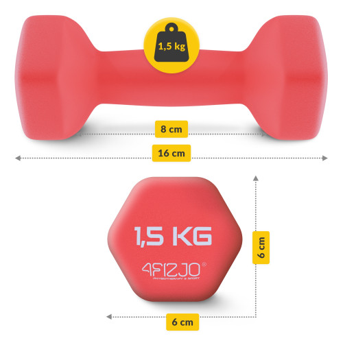 Гантель  4FIZJO 2 Х 1.5 КГ  - фото №6